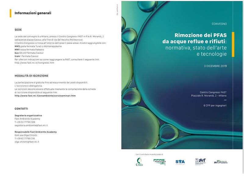 CONVEGNO RIMOZIONE PFAS